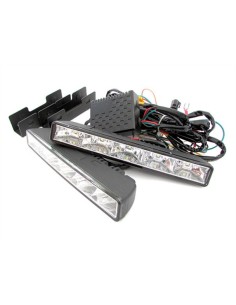 Luci Diurne Led DRLs 12V 24V 5W Dimmerabile Funzione Frecce e Ritardo Spegnimento IP65 Omologato E8 E4 R87