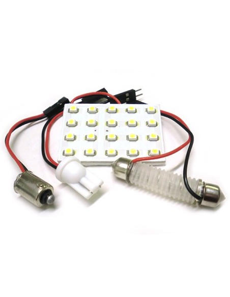 Pannello Lampada Led 20 Smd T10 BA9S Siluro Regolabile T11 Luci Abitacolo