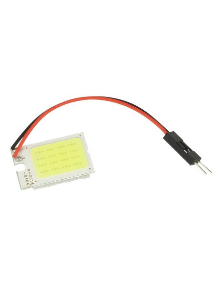 Pannello Lampada Led COB 18 Chip 12V 3,6W 27X18mm Siluro T11 Regolabile T10 W5W BA9S T4W