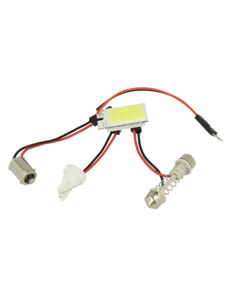 Pannello Lampada Led COB 18 Chip 12V 3,6W 27X18mm Siluro T11 Regolabile T10 W5W BA9S T4W