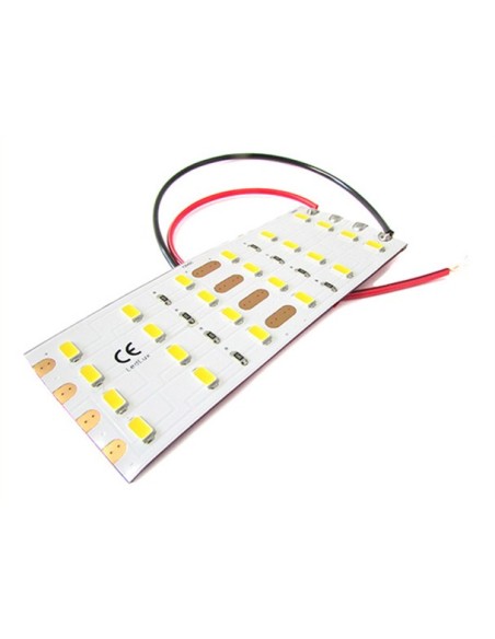 Pannello Plafoniera Led Flessibile 12V 8W Bianco Caldo 10cm Per Luci Abitacolo Cassone Furgone Camper 24 Smd 5730
