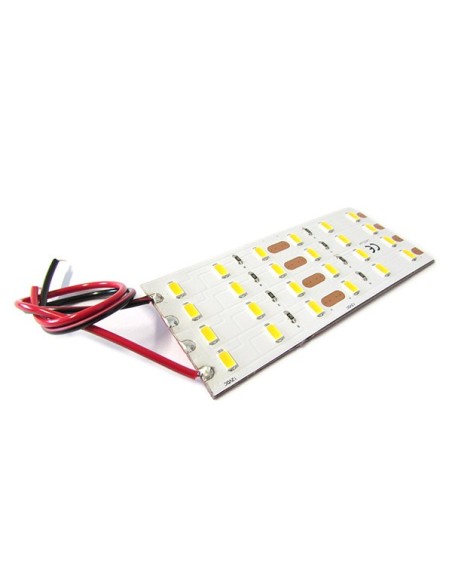 Pannello Plafoniera Led Flessibile 12V 8W Bianco Caldo 10cm Per Luci Abitacolo Cassone Furgone Camper 24 Smd 5730