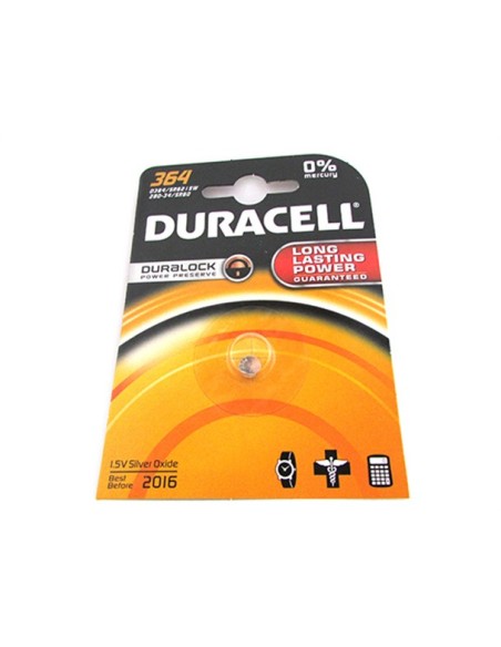 Pila Batteria A Bottone Duracell Silver Oxide 364 D364 SR6215W 280-34 SR60 1,5V Per Orologi Calcolatrice