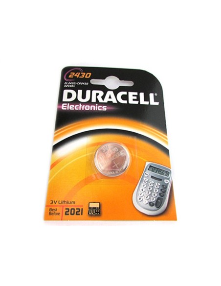 Pila Batteria Lithium A Bottone Duracell Litio 2430 DL2430 CR2430 K2430L 3V Per Dispositivi Elettronici