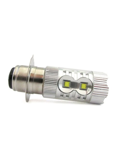 Lampada Led H6M Biluce 50W 12V 10 Smd Cree 5W Per Scooter Moto Luminoso Attacco P15D-25-1 35/35W