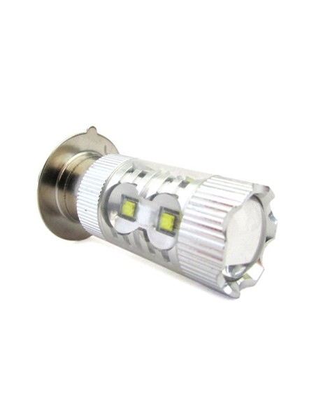Lampada Led H6M Biluce 50W 12V 10 Smd Cree 5W Per Scooter Moto Luminoso Attacco P15D-25-1 35/35W