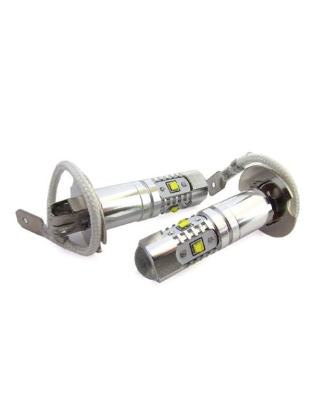 Lampada Led H3 PK22s 30W 12V Con 6 Led Cree Da 5W Super Potente e Bianco Per Fendinebbia