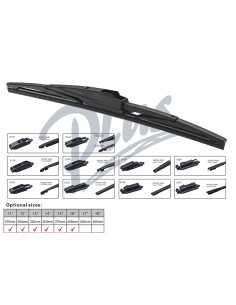 Spazzola Tergicristallo Posteriore Auto 15" 375mm 10 Attacchi Universale Multi Adattatori 2