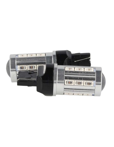 Lampada Led T20 W21W WY21W 7440 Giallo Arancione 21 Smd 5730 Super Luminoso Luci Frecce Auto 12V 5W