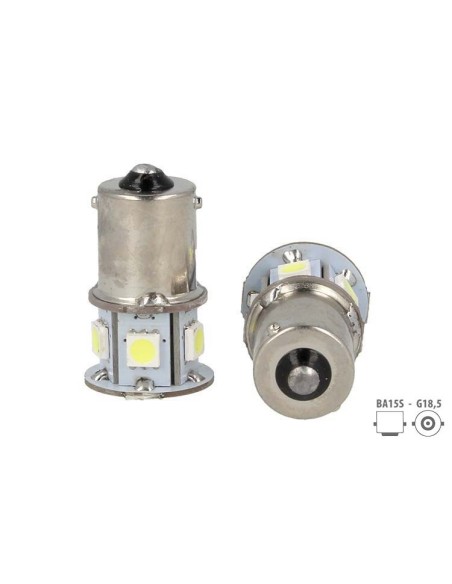 24V Lampada Led BA15S G18,5 R5W R10W Bianco Luci Posizione Camion Piedi Dritti 7 Smd 5050