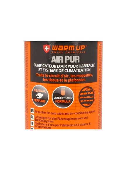 WARM UP AIR PUR AP150 Purificatore D'aria Per Abitacolo e Sistema di Climatizzazione 150ml