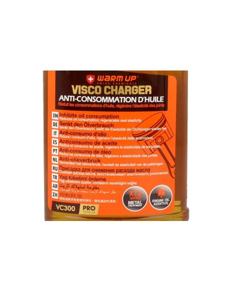 WARM UP Visco Charger VC300 Miglioratore Viscosit&agrave D'olio Motore Riduce Consumo Antiattrito Rigenerante Guarnizioni 300ml