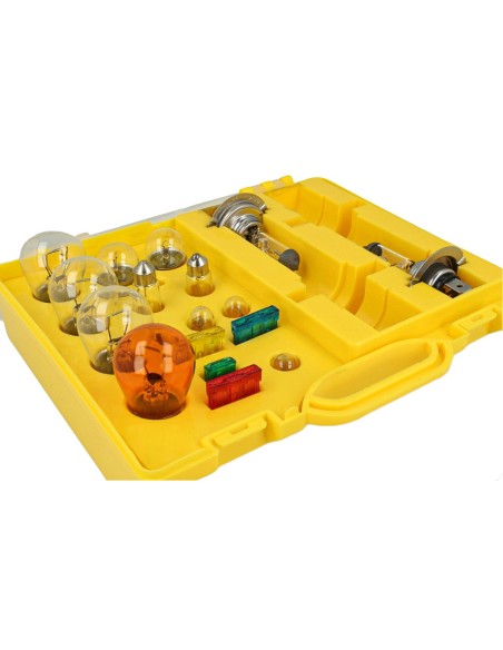 Kit Lampade Ricambio Emergenza Alogena Auto Bulbset 2X H7 12V 4 Fusibile (17 pz)
