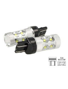 Lampada Led T20 Per Luci Diurne 50W 12V 24V W21/5W 7443 Per Dacia Duster Peugeot 208 Chevrolet Captiva
