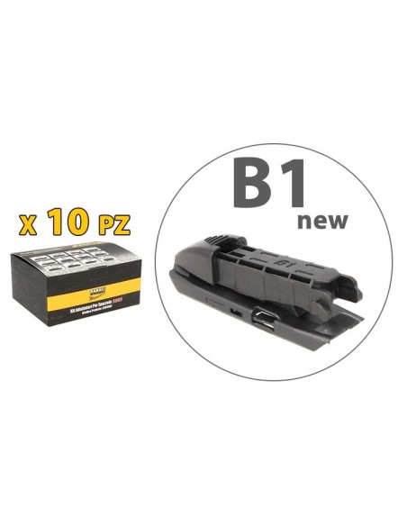 Kit 10 Attacchi B1 New Per Spazzole Tergicristallo Carall S985 Flat e T191 Ibrida