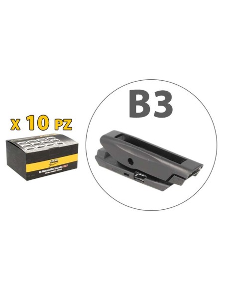 Kit 10 Attacchi B3 Per Spazzole Tergicristallo Carall S985 Flat e T191 Ibrida