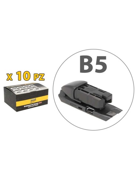 Kit 10 Attacchi B5 Per Spazzole Tergicristallo Carall S985 Flat e T191 Ibrida Alfa Romeo Giulietta VW Golf