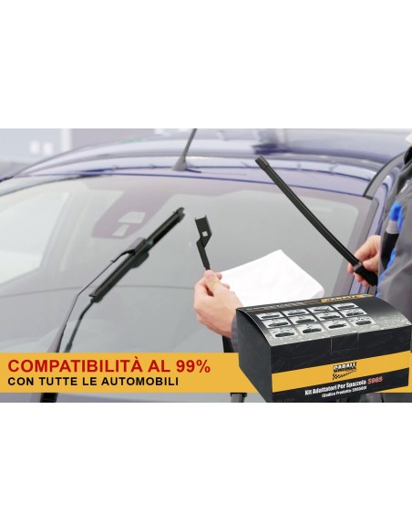 Kit 10 Attacchi B6 Per Spazzole Tergicristallo Carall S985 Flat e T191 Ibrida