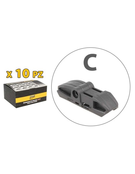 Kit 10 Attacchi C Per Spazzole Tergicristallo Carall S985 Flat e T191 Ibrida