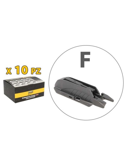 Kit 10 Attacchi F Per Spazzole Tergicristallo Carall S985 Flat e T191 Ibrida