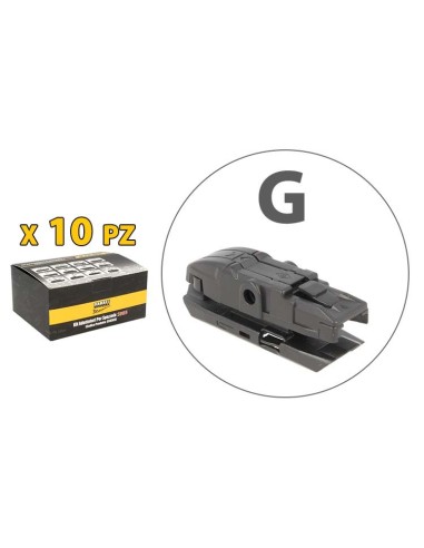 Kit 10 Attacchi G Per Spazzole Tergicristallo Carall S985 Flat e T191 Ibrida