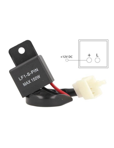Flasher Led Lampeggiatore Rele Relay 2 Pin Con Cavo FLL050 12V Per Frecce Led Moto Scooter Motorcycle