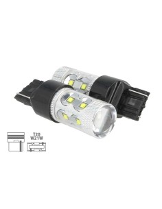 Lampada Led T20 50W W21W 7440 12V 24V 10 Led Cree Da 5W Luci Diurne Lancia Ypsilon Iveco Daily Nuova VW Touran Audi Q3