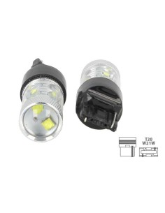 Lampada Led T20 50W W21W 7440 12V 24V 10 Led Cree Da 5W Luci Diurne Lancia Ypsilon Iveco Daily Nuova VW Touran Audi Q3 2