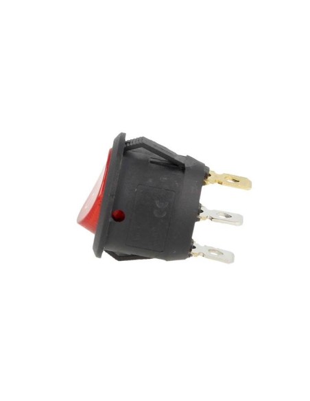 4 PZ Interruttore Rotondo Pulsante Bilanciere On Off Push Button Switch 3 Pin Con Indicatore Led Spia Rosso 12V Auto Barca Foro 