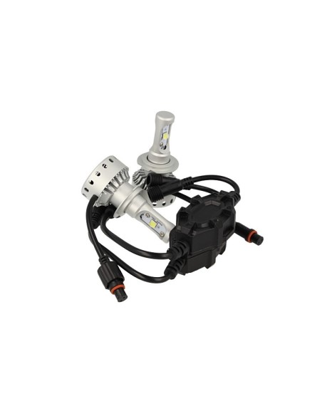 Kit Full Led Canbus H7 40W 5000 Lumens Dissipazione Con Ventilatore Ventola 12V 24V 2 Cree XHP 50 Lampada Corta Attacco Smontabi