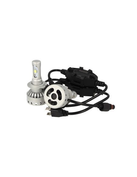 Kit Full Led Canbus H7 40W 5000 Lumens Dissipazione Con Ventilatore Ventola 12V 24V 2 Cree XHP 50 Lampada Corta Attacco Smontabi