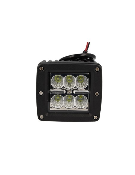 Fanale Luci Diurne A Led DRL Work Light Faro Da Lavoro Quadrato 12V 24V 24W (6X4W) IP67 Bianco