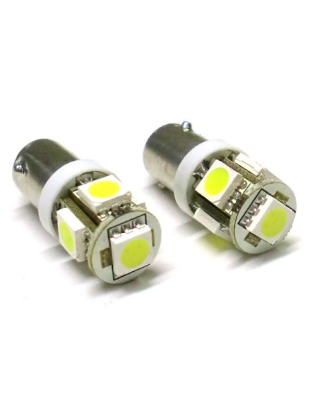 24V Lampada Led BA9S T4W 5 Smd 5050 Bianco Piedi Diritti Luci Led Camion