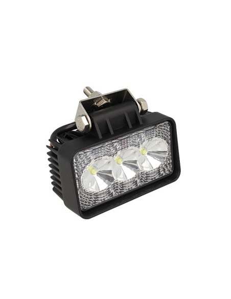 Fanale Rettangolare Luci Diurne A Led Work Light Faro Da Lavoro 12V 24V 9W (3X3W) IP67 Bianco
