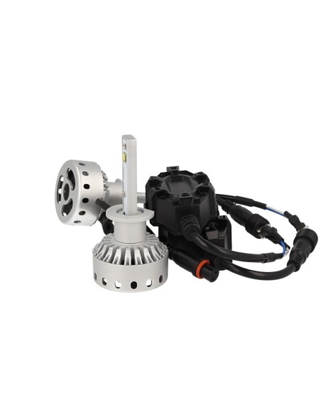 Kit Full Led Canbus H1 40W 5000 Lumens Dissipazione Con Ventilatore 12V 24V 2 Smd Philips MZ Attacco Smontabile Fuoco Regolabile