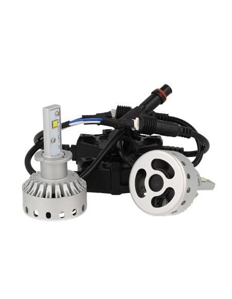 Kit Full Led Canbus H3 40W 5000 Lumens Dissipazione Con Ventilatore 12V 24V 2 Smd Philips MZ Attacco Smontabile Fuoco Regolabile