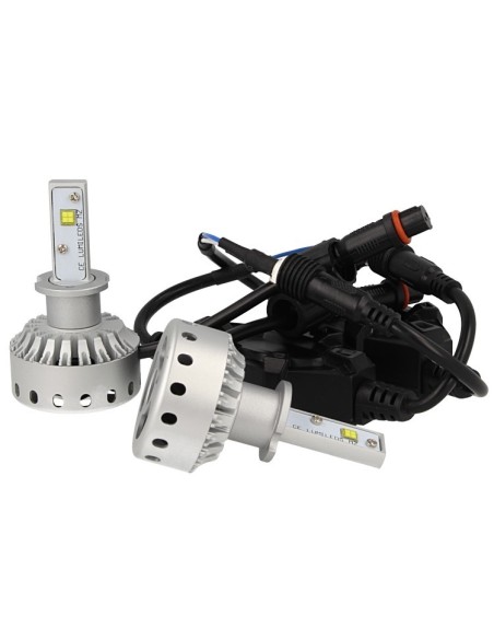 Kit Full Led Canbus H3 40W 5000 Lumens Dissipazione Con Ventilatore 12V 24V 2 Smd Philips MZ Attacco Smontabile Fuoco Regolabile