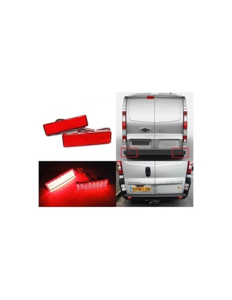 Kit 2 Fanali Posteriori A Led Rosso Per Opel Vauxhall Vivaro Movano Renault Master Trafic Nissan Primastar Sostituzione Catarifr