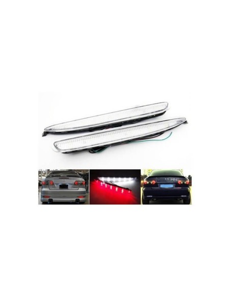 Kit 2 Fanali Posteriori A Led Trasparente Per Mazda 3 Rear Bumper Tail Brake Reflector Light