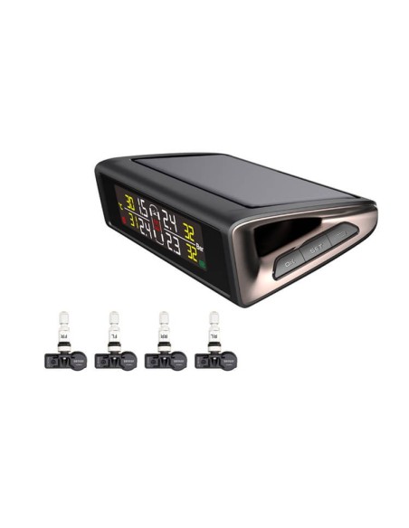 TPMS Wireless Pannello Solare Con 4 Sensori Interni Per Professionista Gommista Installatore Pneumatico Pressione Sistema Monito