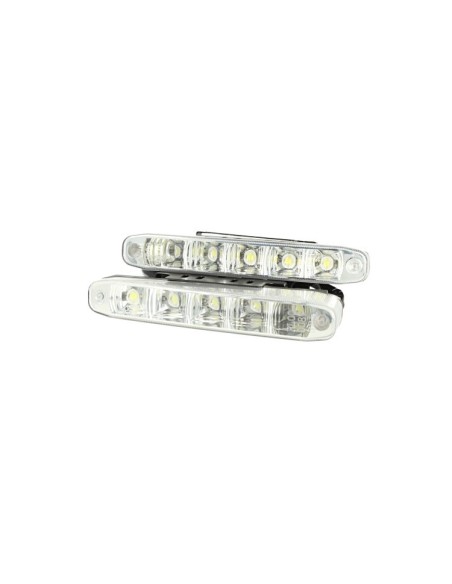 Kit Luci Diurne Led DRLs Daytime Runing Lights Daylight 12V 5W IP65 Universale Omologato E4