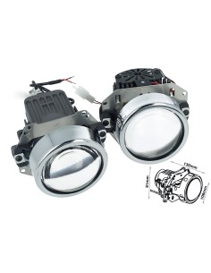 Kit Lenticolare Full Led Proiettore Bi-Led 3 Pollici 35W Universale Retrofit Per Toyota Highlander Ford Everest Jeep Cherokee Co