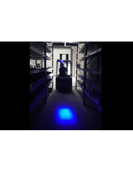 Lampada Faretto Fanale Led Per Carrello Elevatore Muletto Luce Blu 9V-60V 20W Avvertimento Visiva Segnalazione