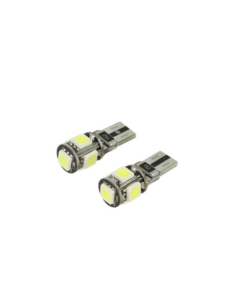 24V Lampada Led Canbus T10 W5W Bianco Per Camion Bus Barca 5 Smd 5050 Luci Posizione Targa
