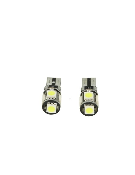 24V Lampada Led Canbus T10 W5W Colore Blu Luci Posizione Targa Per Camion Bus Barca 5 Smd 5050