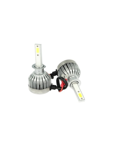 Kit Full Lampada Led Cob H1 20W 12V 24V Bianco 6000K Per Abbagliante e Fendinebbia Senza Driver