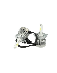 Kit Full Lampada Led Cob H4 20/20W 12V 24V Bi-Led Bi Luce Bianco 6000K Senza Driver e Ventilatore 2