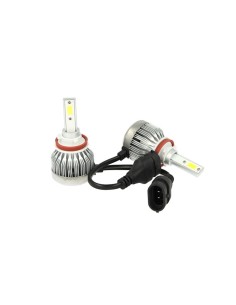 Kit Full Lampada Led Cob H8 H11 H9 20W 12V 24V Bianco 6000K Per Abbagliante e Fendinebbia Senza Driver 2