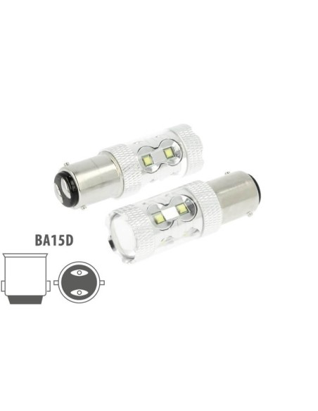 Lampada Led BA15D 50W 12V 24V Bianco Freddo 6000K Luci Per Barca