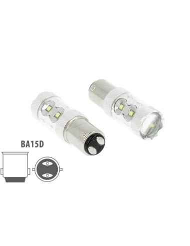 Lampada Led BA15D 50W 12V 24V Bianco Freddo 6000K Luci Per Barca